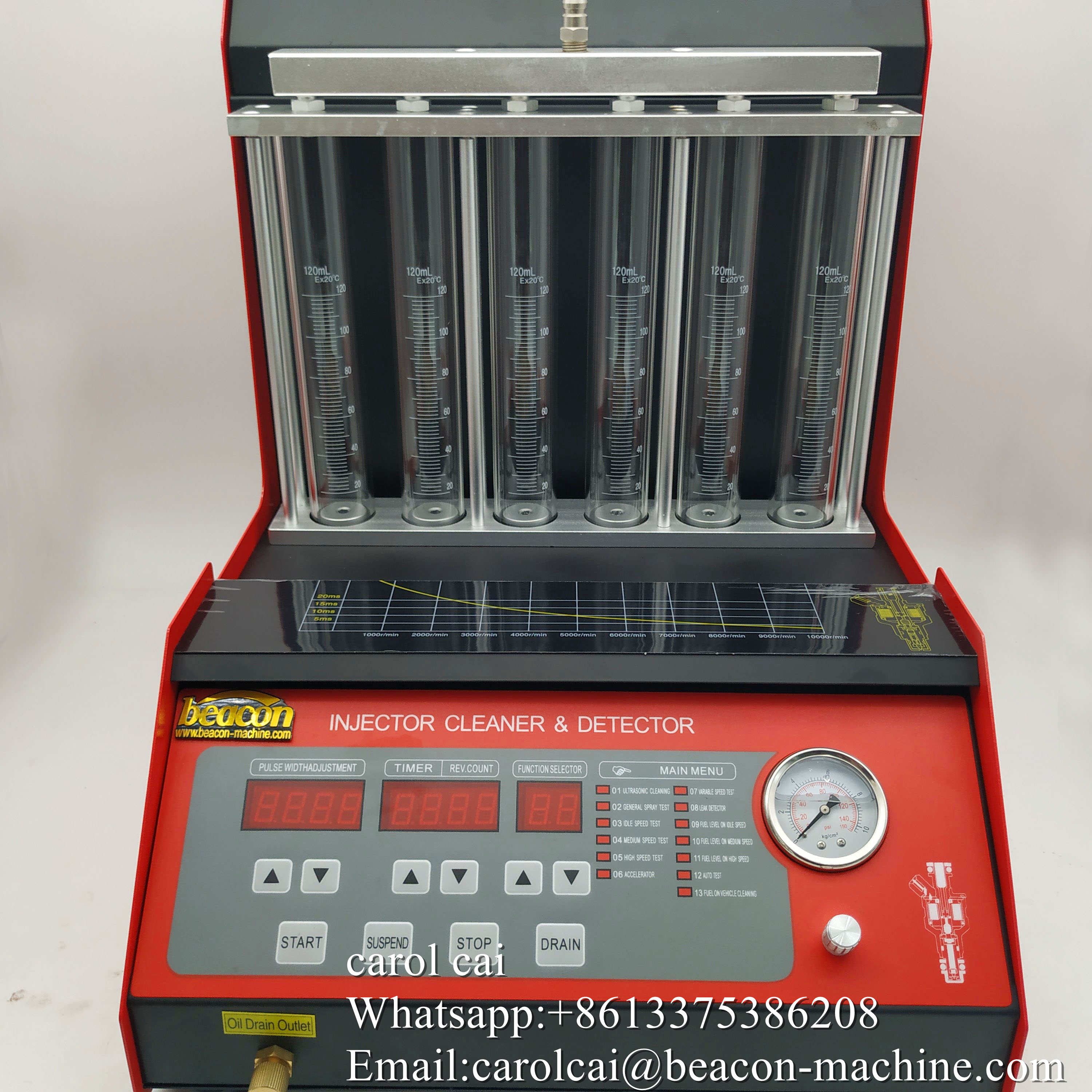 BC-6C Профессиональный очиститель и испытательный аппарат для инжектора GDI