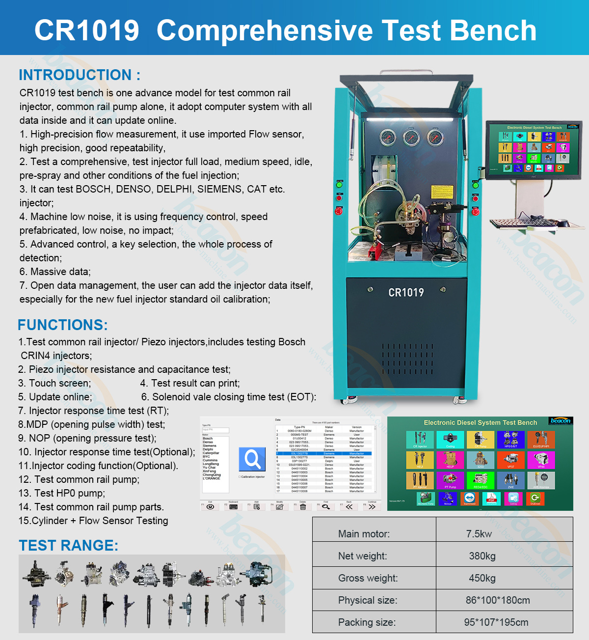 common rail injectors equipment