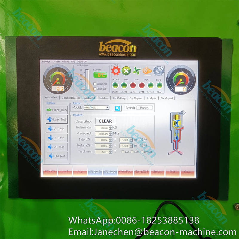 injector test bench system