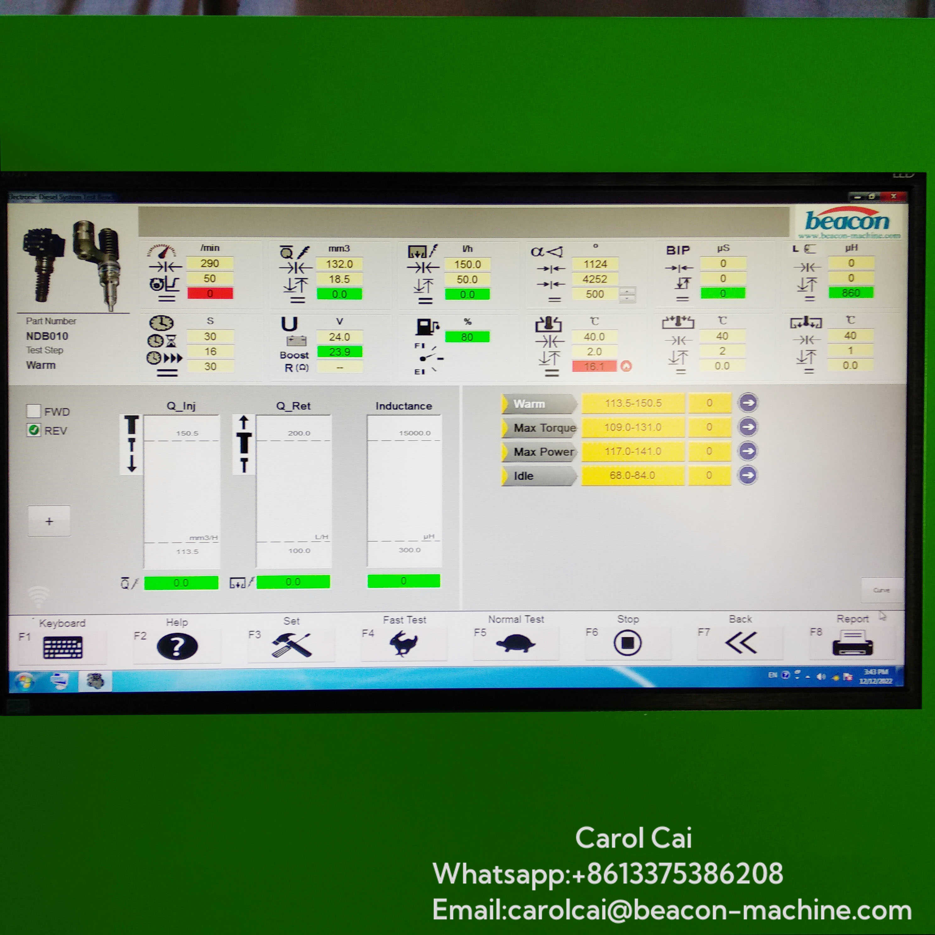 common rail injector testing