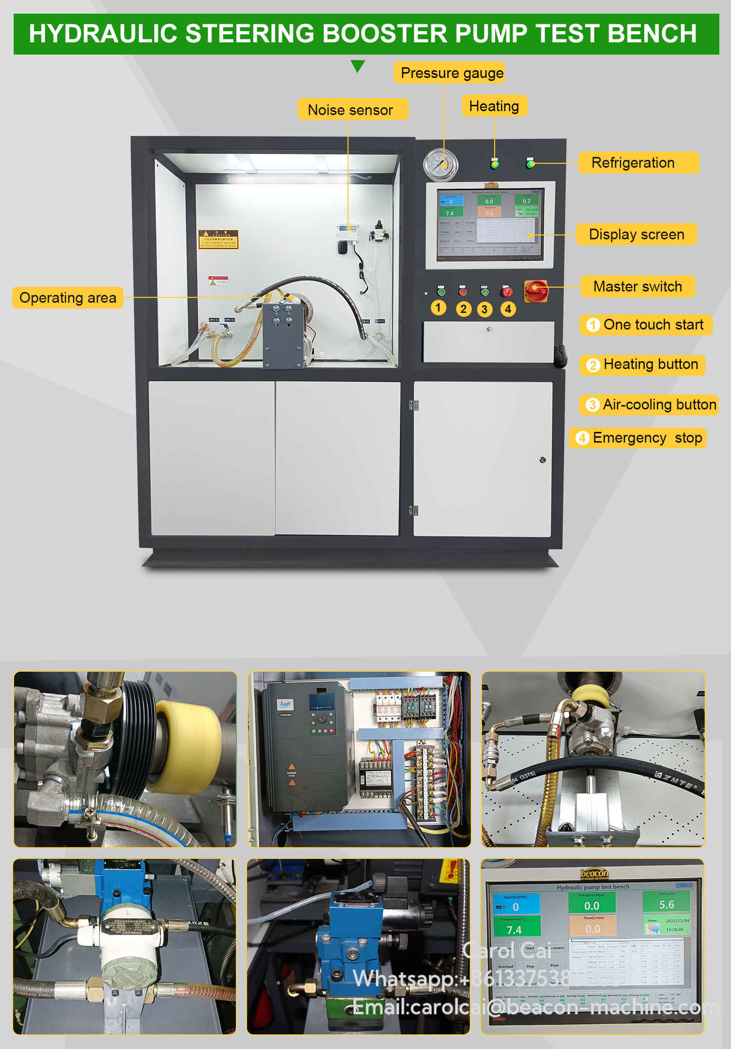 hydraulic steering gear booster pump test bench