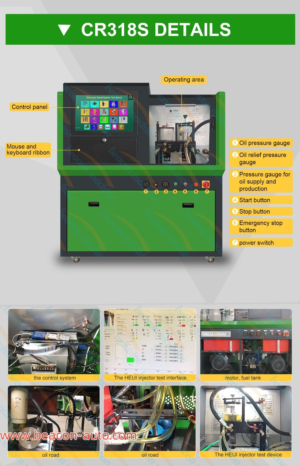 Подробности о стенде для тестирования форсунок CR318S HEUI